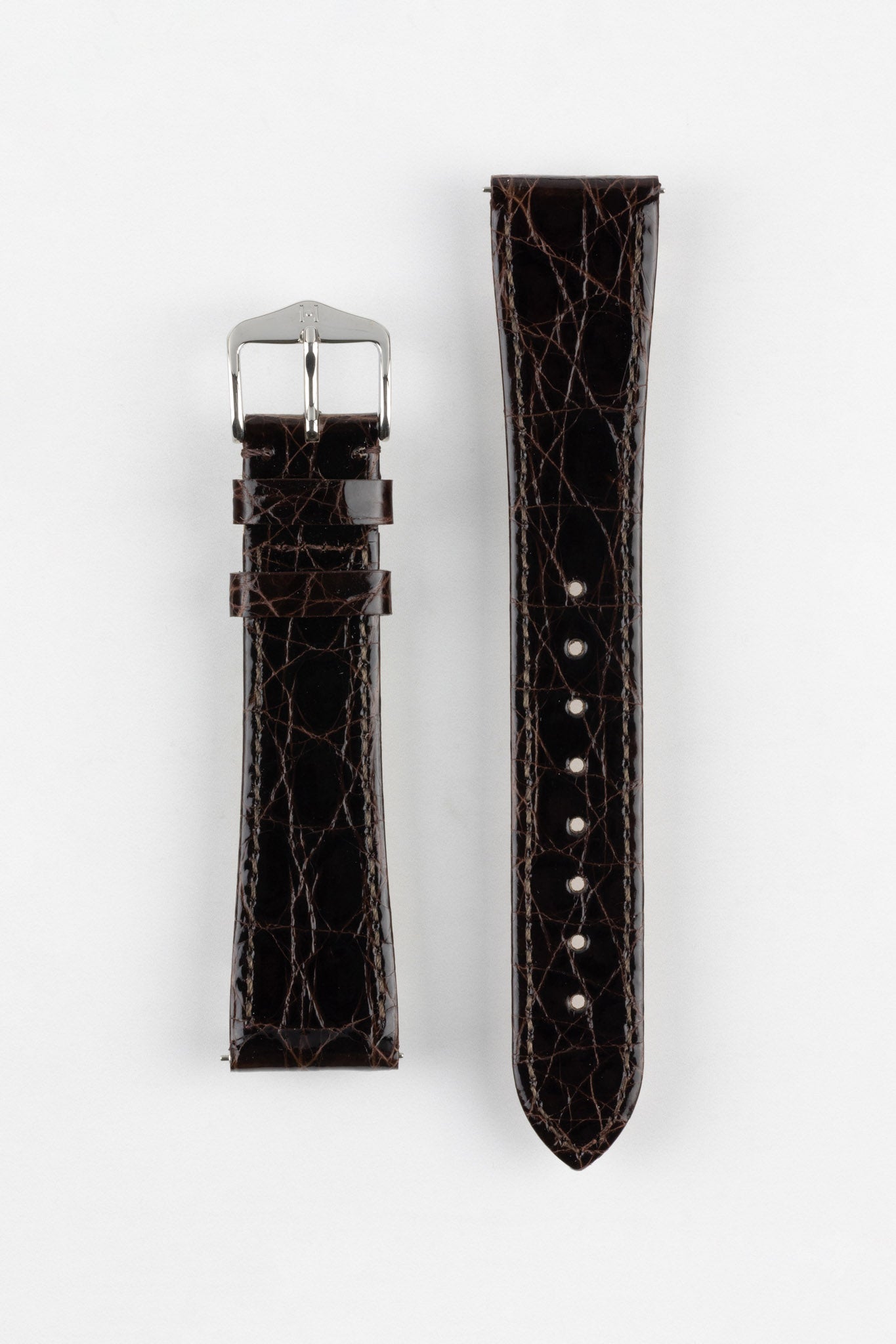 Hirsch Genuine Croco Watch Strap | Brown | HirschStraps – Watch