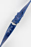 blue crocodile leather watch strap
