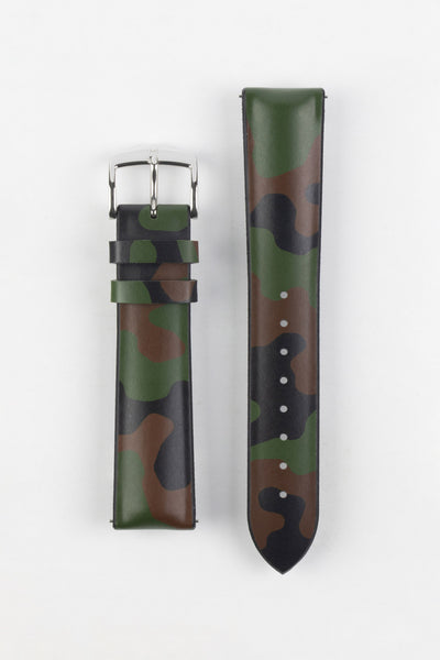 Hirsch JOHN Natural Rubber Green Camo Performance Watch Strap