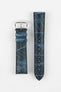Hirsch LEAF Vegan Performance Rubber Watch Strap in BLUE/BLACK