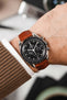 Hirsch LONDON Lizard Leather Watch Strap in GOLD BROWN