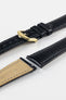 Hirsch LONDON Black Lizard Leather Watch Strap