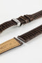 Hirsch LONDON Lizard Leather Watch Strap in BROWN