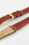 Hirsch LONDON Lizard Leather Watch Strap in GOLD BROWN