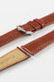 Hirsch LONDON Lizard Leather Watch Strap in GOLD BROWN