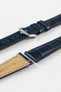Hirsch LONDON Matt Alligator Leather Watch Strap in BLUE