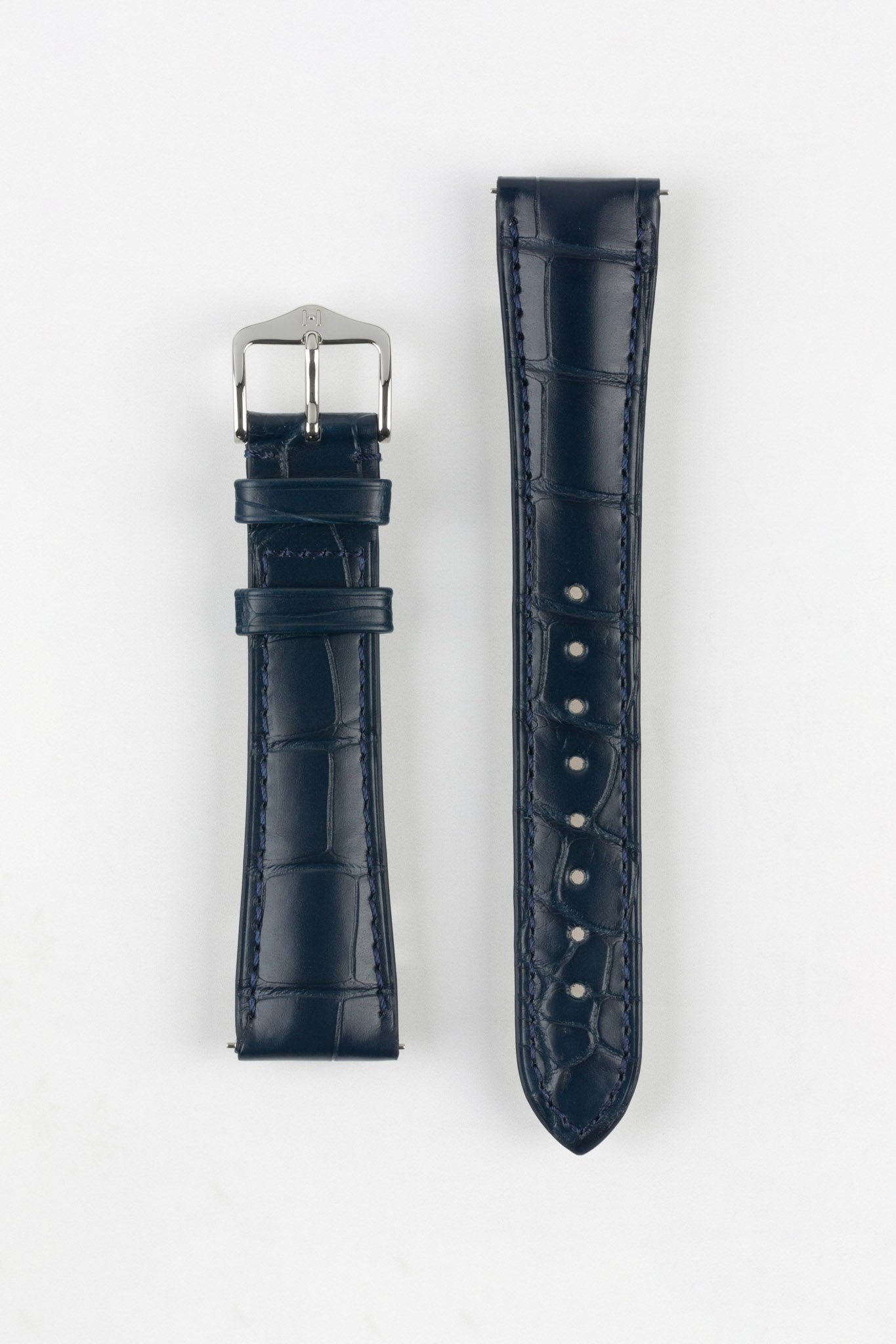 Hirsch London Leather Watch Strap | Matt Blue | WatchObsession UK