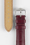 Hirsch LONDON Matt Alligator Leather Watch Strap in BURGUNDY
