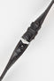 Hirsch LONDON Matt Alligator Leather Watch Strap in DARK BROWN
