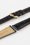Hirsch LONDON Dark Brown Matt Alligator Leather Watch Strap