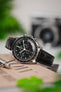 Hirsch LONDON Matt Alligator Leather Watch Strap in DARK BROWN