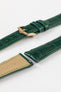 Hirsch LONDON Matt Dark Green Alligator Leather Watch Strap