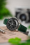 Hirsch LONDON Matt Alligator Leather Watch Strap in DARK GREEN