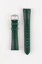 Hirsch LONDON Matt Alligator Leather Watch Strap in DARK GREEN