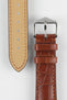 Hirsch LONDON Matt Alligator Leather Watch Strap in GOLD BROWN