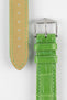 Hirsch LONDON Matt Alligator Leather Watch Strap in GREEN