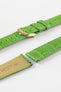 Hirsch LONDON Matt Alligator Leather Watch Strap in GREEN