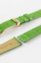 Hirsch LONDON Matt Alligator Leather Watch Strap in GREEN