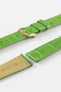 Hirsch LONDON Matt Alligator Leather Watch Strap in GREEN