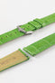 Hirsch LONDON Matt Alligator Leather Watch Strap in GREEN