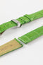 Hirsch LONDON Matt Alligator Leather Watch Strap in GREEN