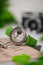 Hirsch LONDON Matt Alligator Leather Watch Strap in GREEN
