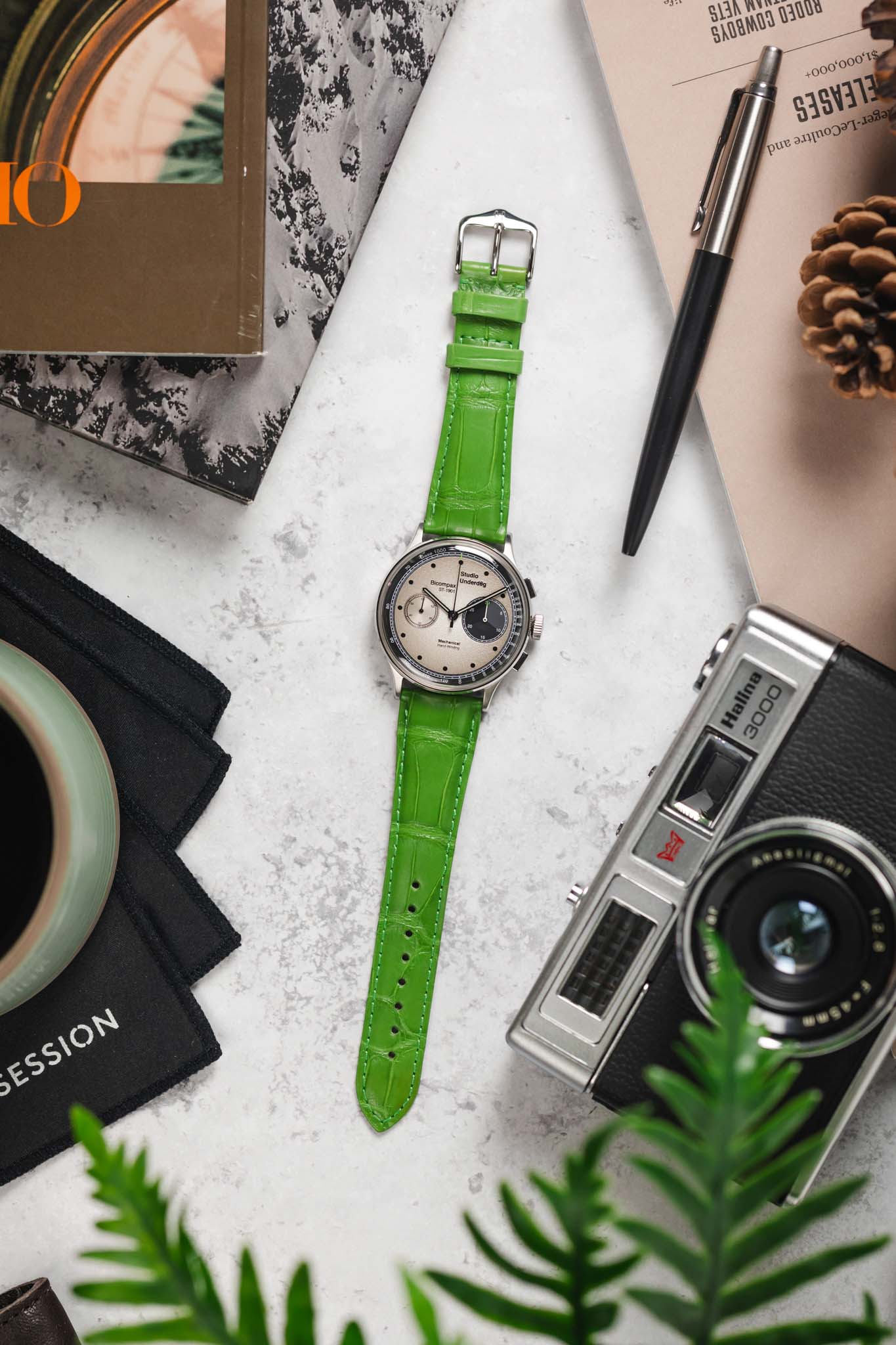 Hirsch LONDON Leather Watch Strap | Matt Green | Watch Obsession