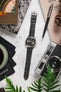 Hirsch LONDON Matt Alligator Leather Watch Strap in GREY