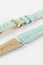 Hirsch LONDON Matt Alligator Leather Watch Strap in PASTEL BLUE