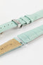 Hirsch LONDON Matt Alligator Leather Watch Strap in PASTEL BLUE