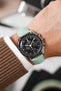 Hirsch LONDON Matt Alligator Leather Watch Strap in PASTEL BLUE