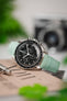 Hirsch LONDON Matt Alligator Leather Watch Strap in PASTEL BLUE