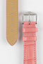 Hirsch LONDON Matt Alligator Leather Watch Strap in PINK