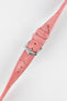 Hirsch LONDON Matt Alligator Leather Watch Strap in PINK