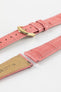 Hirsch LONDON Matt Alligator Leather Watch Strap in PINK