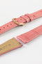 Hirsch LONDON Matt Alligator Leather Watch Strap in PINK