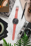 Hirsch LONDON Matt Alligator Leather Watch Strap in PINK