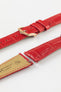 Hirsch LONDON Matt Alligator Leather Watch Strap in RED