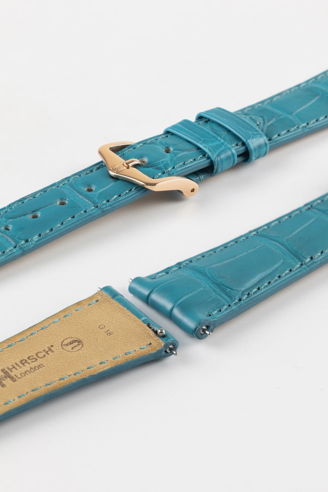 Hirsch London Leather Watch Strap | Matt Turquoise – Watch Obsession