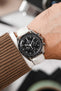 Hirsch LONDON Matt Alligator Leather Watch Strap in WHITE