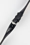 Hirsch LONDON Shiny Alligator Leather Watch Strap in BLACK