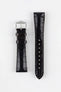 Hirsch LONDON Shiny Alligator Leather Watch Strap in BROWN