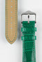 Hirsch LONDON Shiny Alligator Leather Watch Strap in GREEN