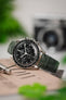 Hirsch LONDON Shiny Alligator Leather Watch Strap in GREY