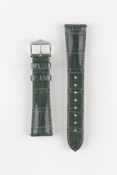 Hirsch London Alligator Leather Watch Strap | Shiny Grey – Watch