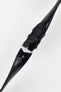 Hirsch LOUISIANALOOK Alligator Embossed Leather Watch Strap in BLACK