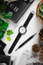 Hirsch LOUISIANALOOK Alligator Embossed Leather Watch Strap in BLACK