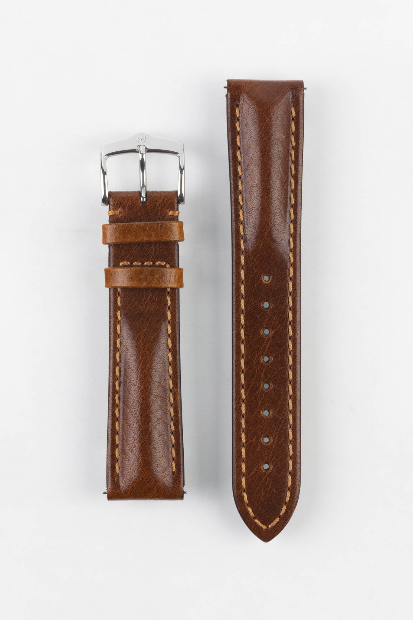 ヒルシュ　ルッカ　ゴールデンブラウン Hirsch Lucca Gold Brown Watch Strap | WatchObsession UK – Watch