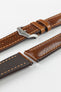 Hirsch LUCCA Tuscan Leather Watch Strap in GOLD BROWN