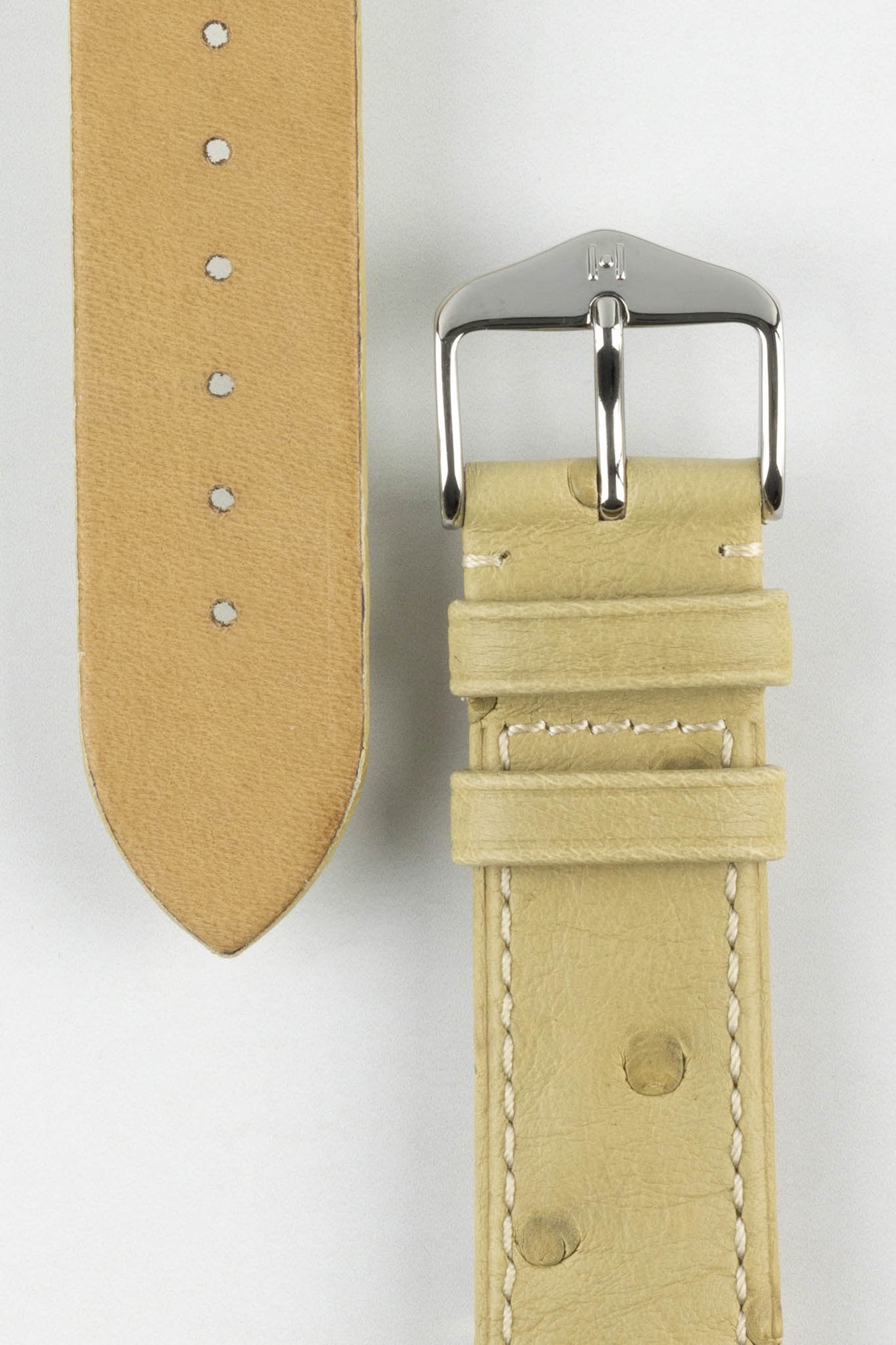 ostrich leather watch strap